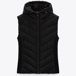 Zara Fitted Hooded Puffer Vest